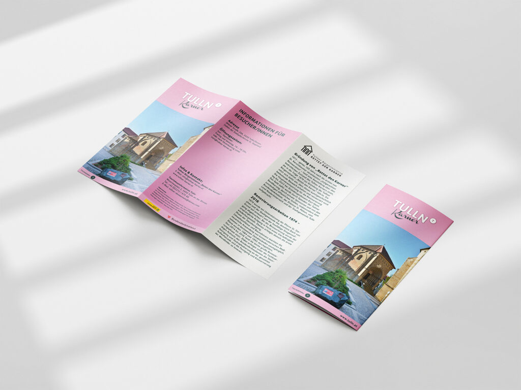 Grafik Design - Stadtgemeinde Tulln Folder Tullner Karner