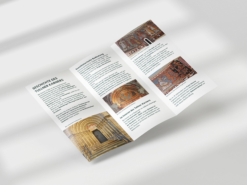 Grafik Design - Stadtgemeinde Tulln Folder Tullner Karner
