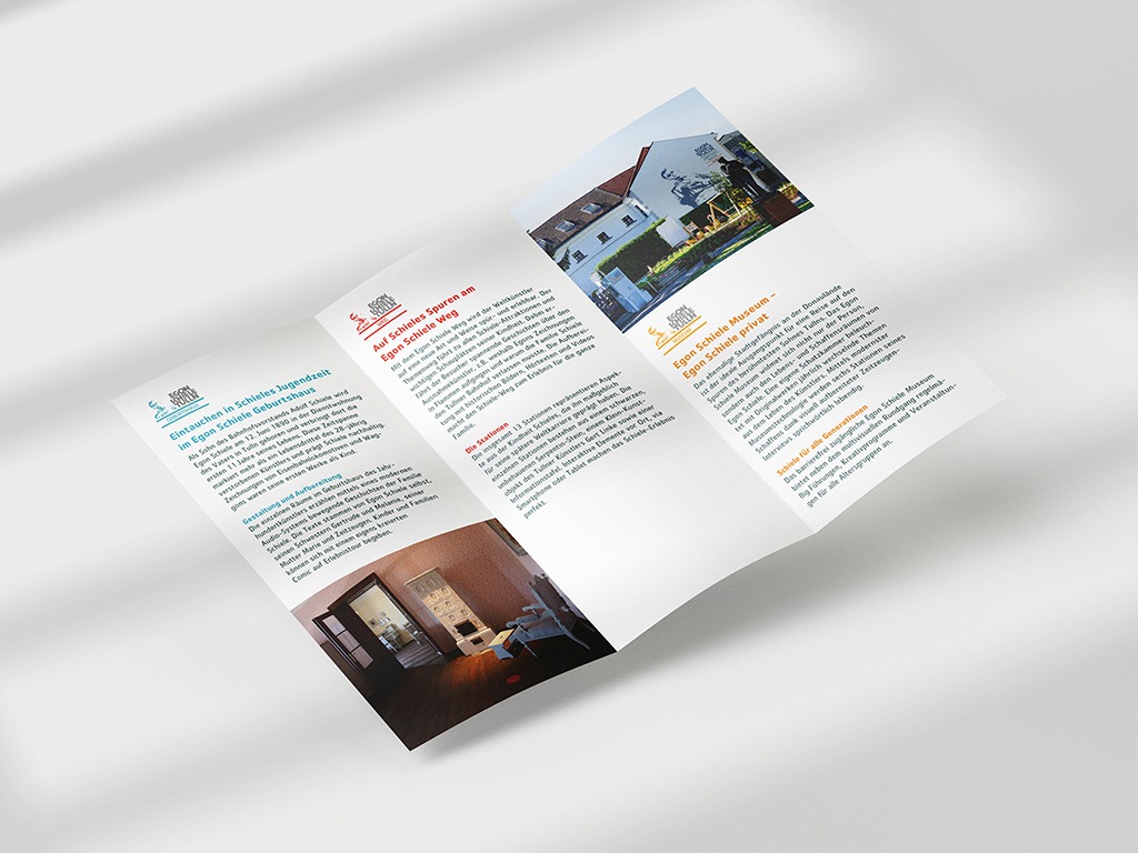 Grafik Design - Stadtgemeinde Tulln Folder Egon Schiele Innen