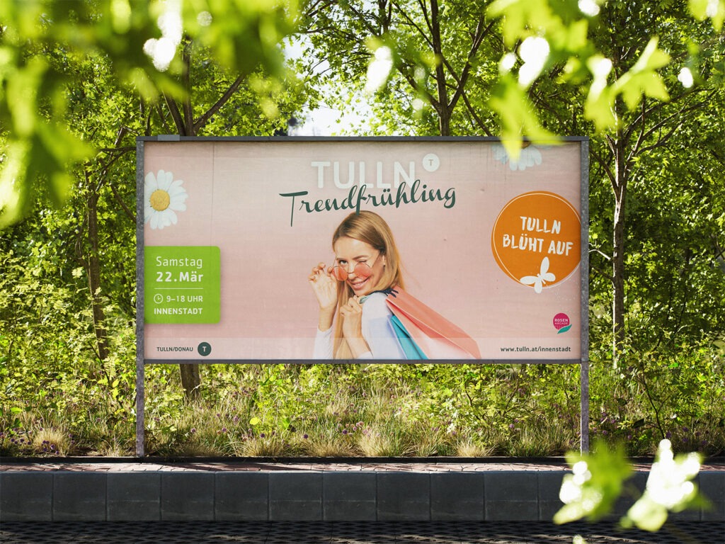 Grafikdesign einer Out of Home Kampagne für Stadtgemeinde Tulln