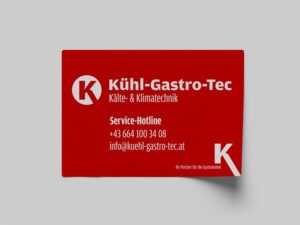 Grafikdesign Wien - Kühl-Gastro-Tec Kontakt-Aufkleber Design