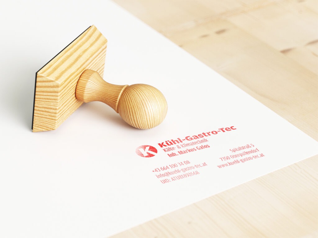 Grafikdesign Wien - Kühl-Gastro-Tec Stempel Design