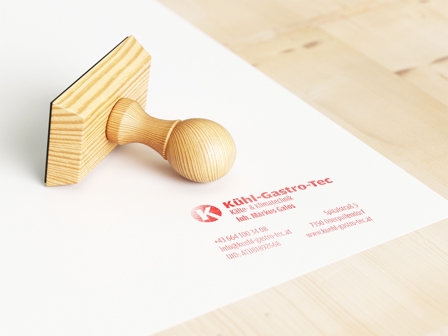 Grafikdesign Wien - Kühl-Gastro-Tec Stempel Design